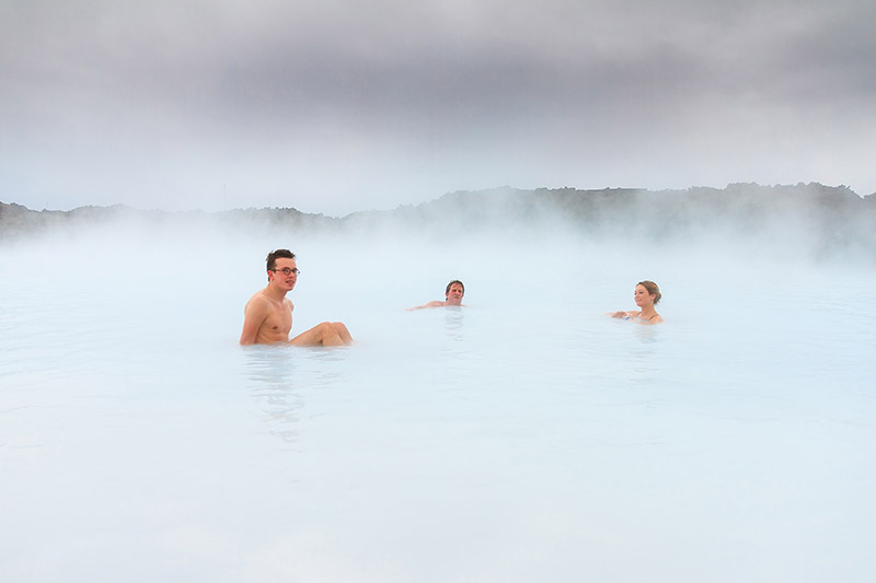 A geothermal spa in Iceland