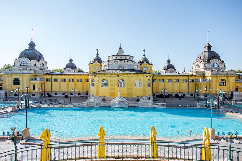 Szechenyi thermal baths in Budapest, Hungary