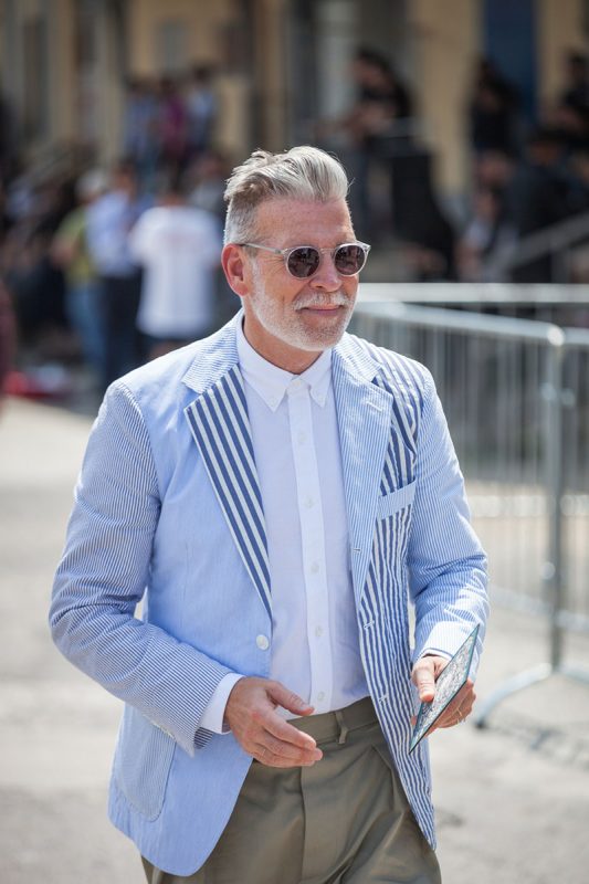 Nick Wooster attending a GUCCI fashion show - most fashionable men