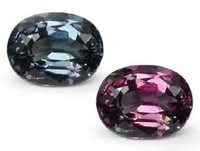 Blue to pink color change garnet