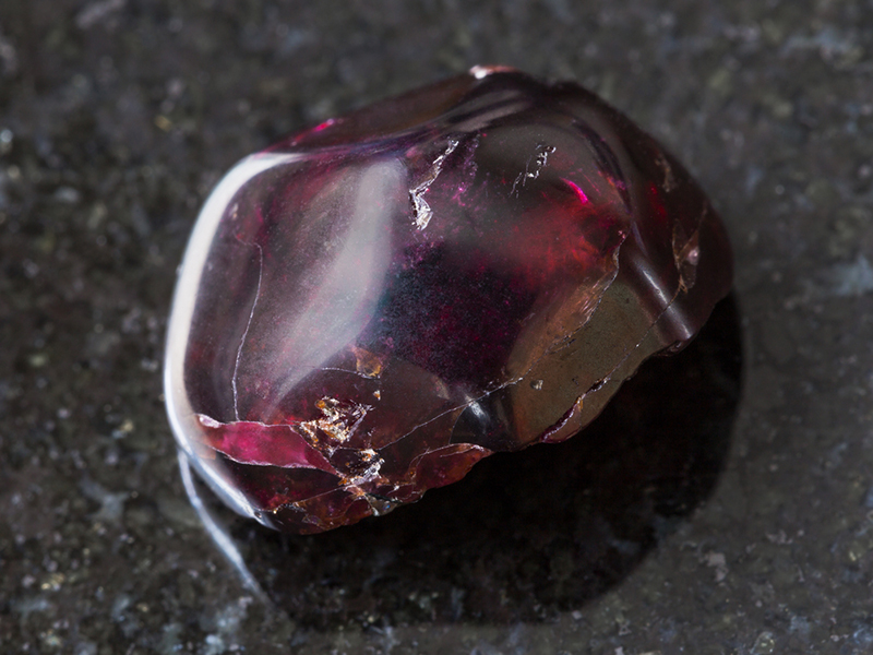 Almandite - tumbled red garnet gemstone