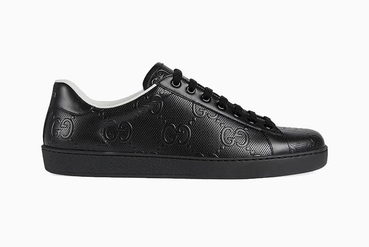 лучшие мужские кроссовки gucci ace black sneaker luxe digital