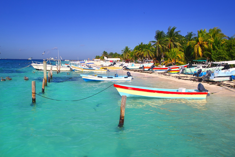 Isla Mujeres in the Caribbean sea