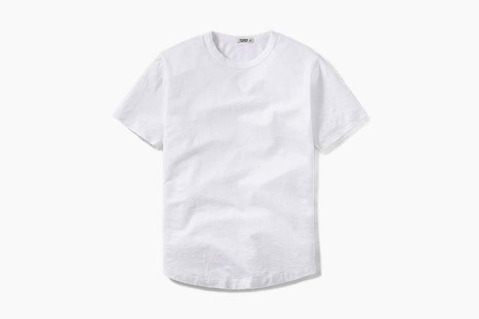 Buck Mason Slub Curved Hem Tee