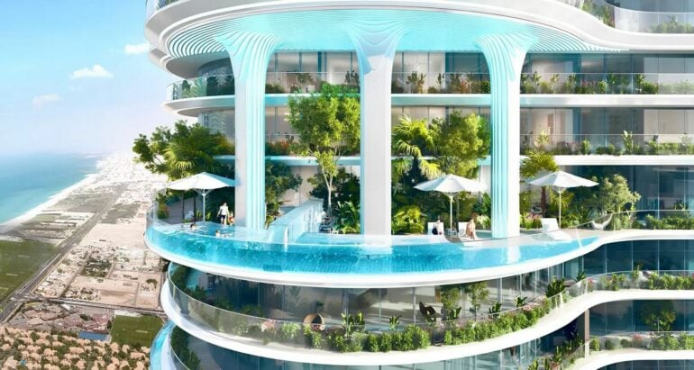 Забудьте о частных бассейнах; в этом ультрароскошном небоскребе в Дубае появятся оазисы, вдохновленные бассейнами-трансформерами, бассейнами с симуляторами подводного плавания VR, а также местами для детского водного творчества.