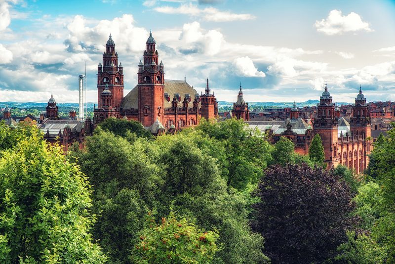 Towers of Kelvingrove Gallery and Museum in Glasgow