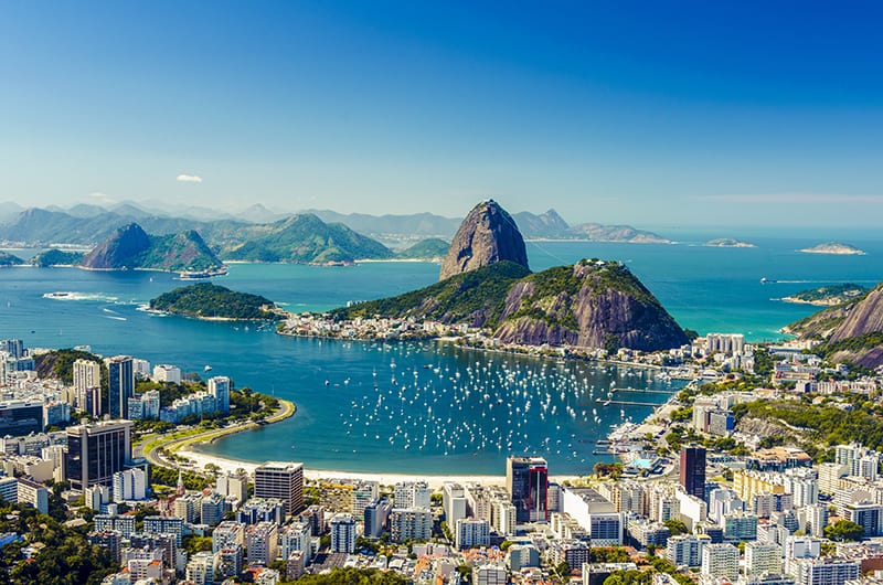 Panoramic view of Rio de Janeiro and Sugarloaf Mountain