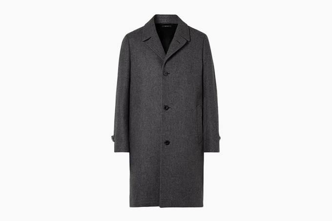 Пальто Tom Ford из смеси виргинской шерсти и кашемира в клетку