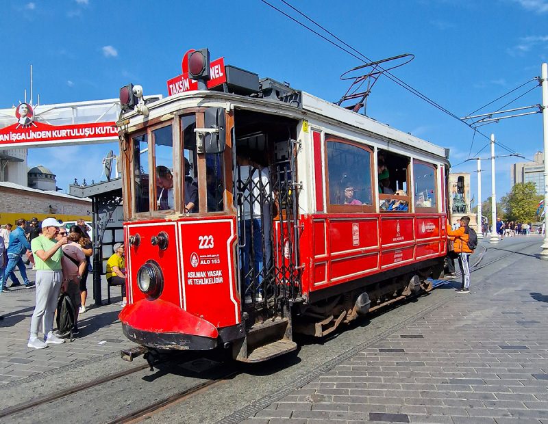 Istiklal Caddesi Tram in Beyoglu Istanbul