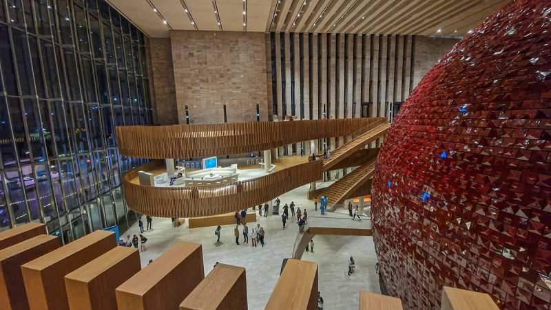 View of AKK concert hall foyer