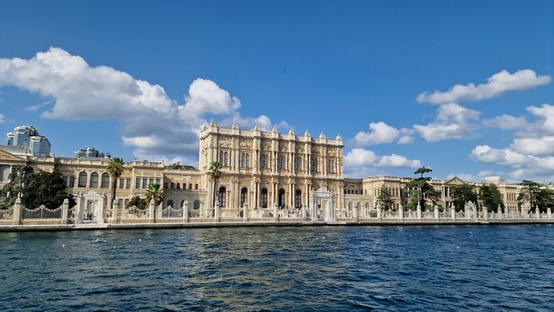 Dolmabahçe Palace seen from our Bosphorus cruise