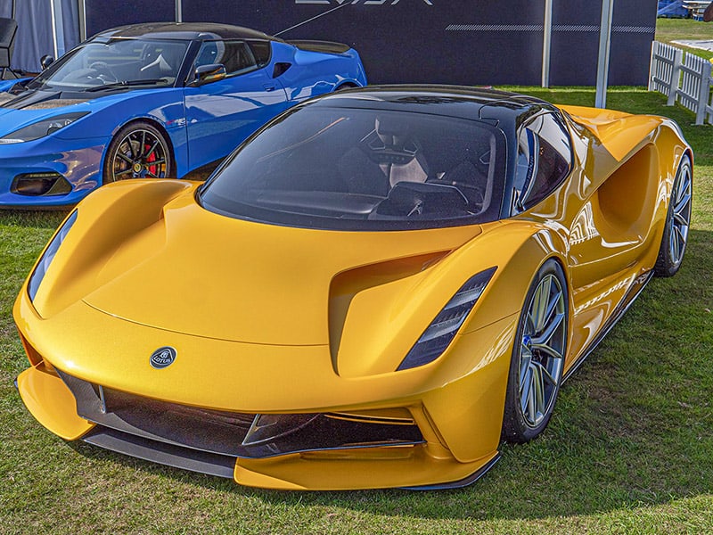 A Lotus Evija on display at Salon Prive