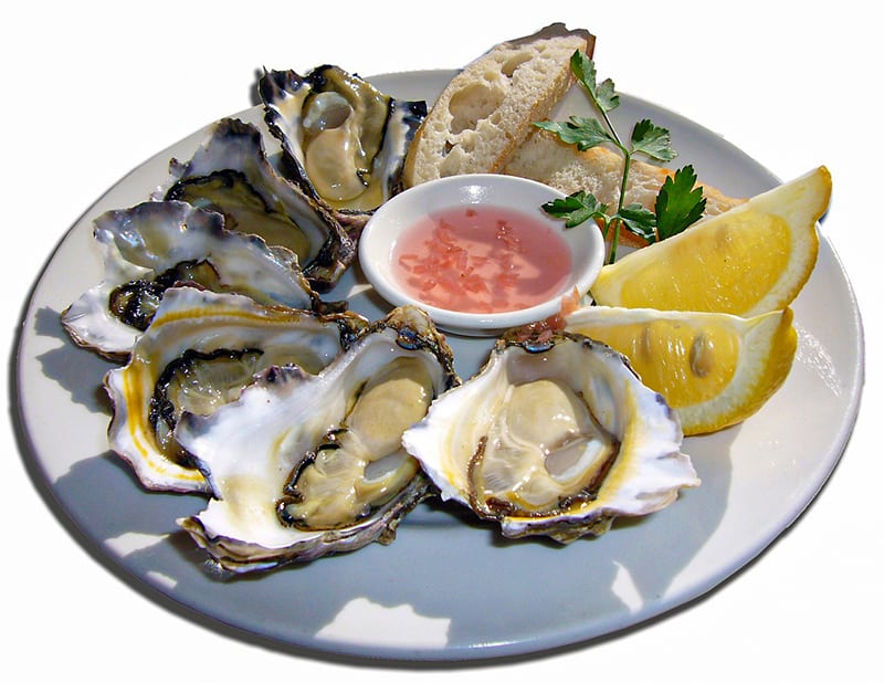 An oyster platter is quite an expensive food dish
