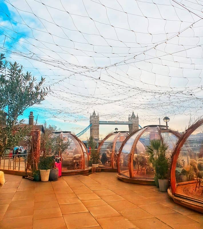 Coppa Club igloos, Tower Bridge, London