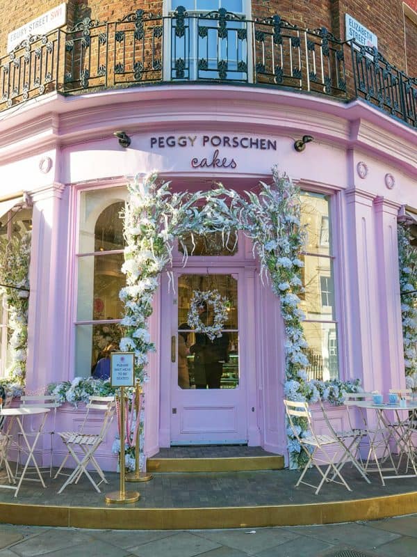 Peggy Porschen bakery in Belgravia, one of London's most Instagrammable spots