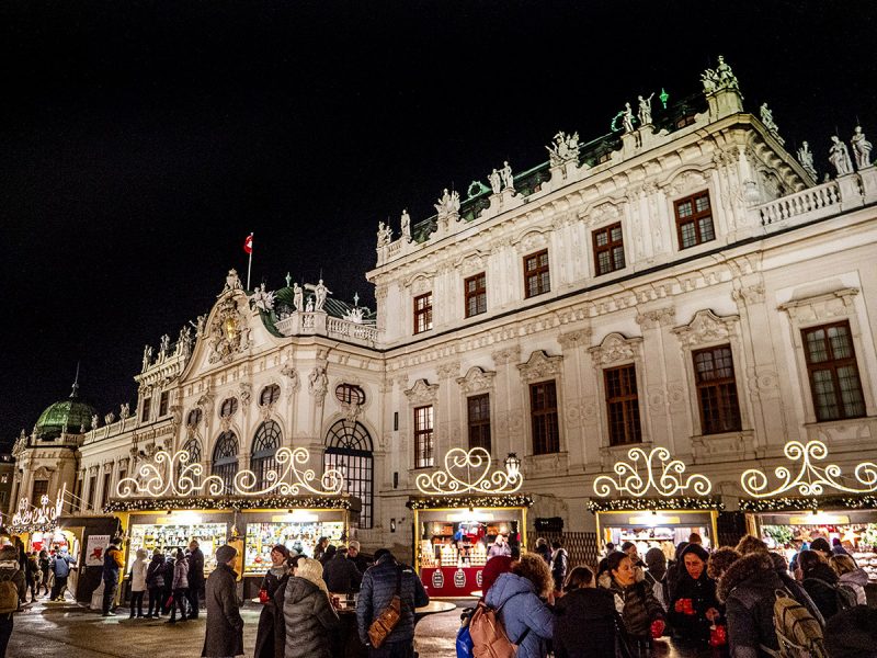Belvedere Christmas Market in Vienna Austria