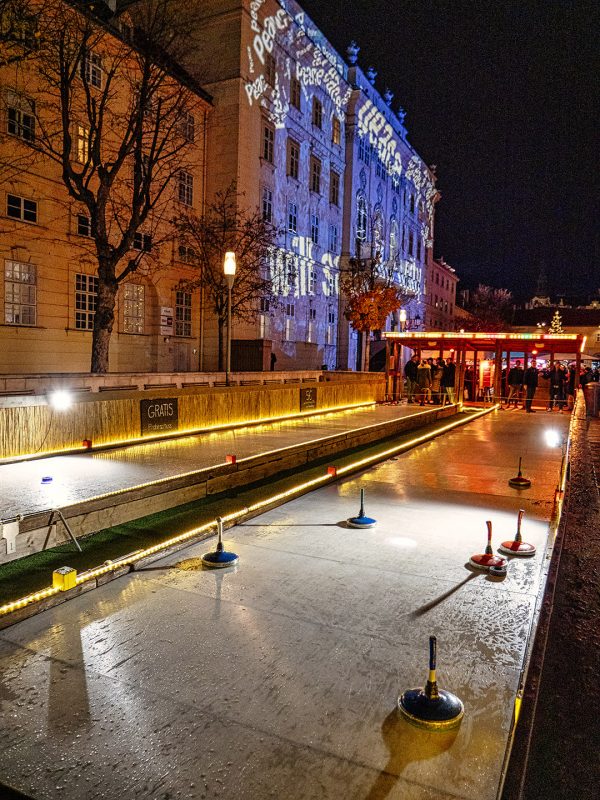 Curling in the MuseumsQuartier, Vienna