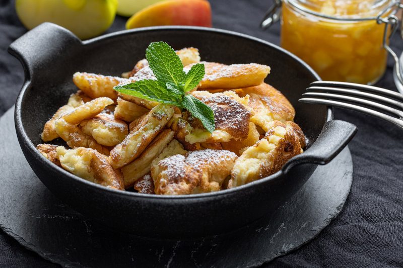 Kaiserschmarrn with apple sauce