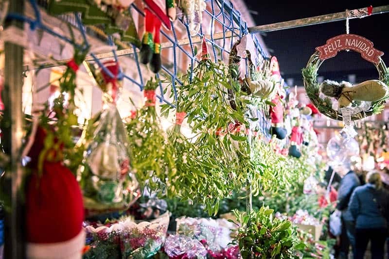 The Christmas Market in Madrid, Spain