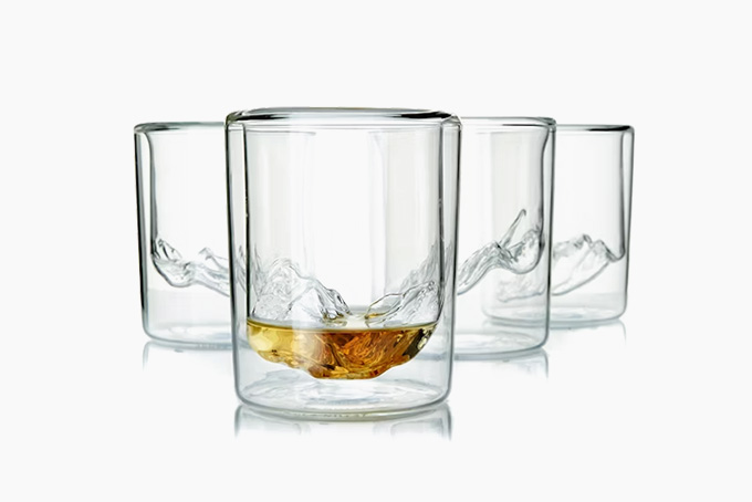 Whiskey Peaks Grand Tetons Set of 4 Whiskey Glasses