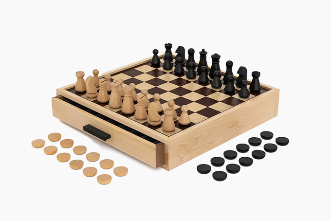 WS Game Company Chess Checkers Maple Luxe Edition