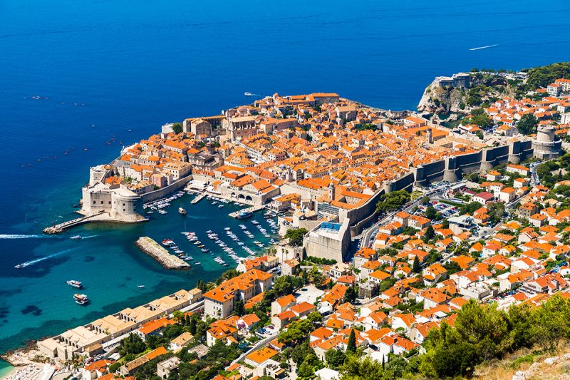 Panoramic view of Dubrovnik Old Town