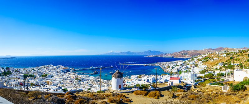 Panoramic view of Mykonos