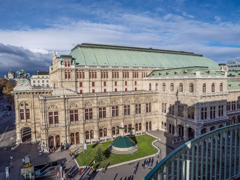 View of the Vienna State Opera from our suite balcony