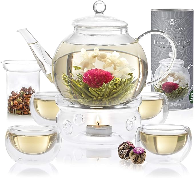 Flowering tea set