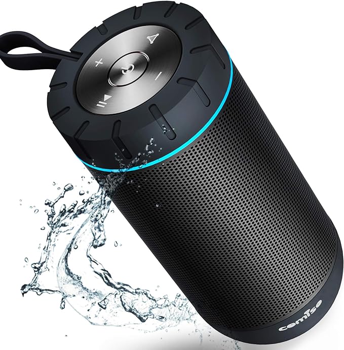 Waterproof portable speaker with bluetooth