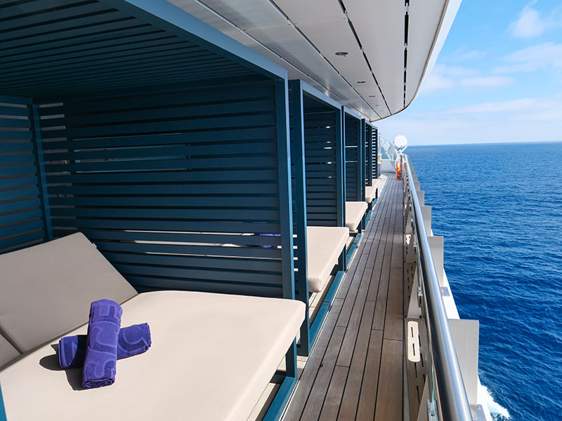 Cabanas on board Scenic Eclipse