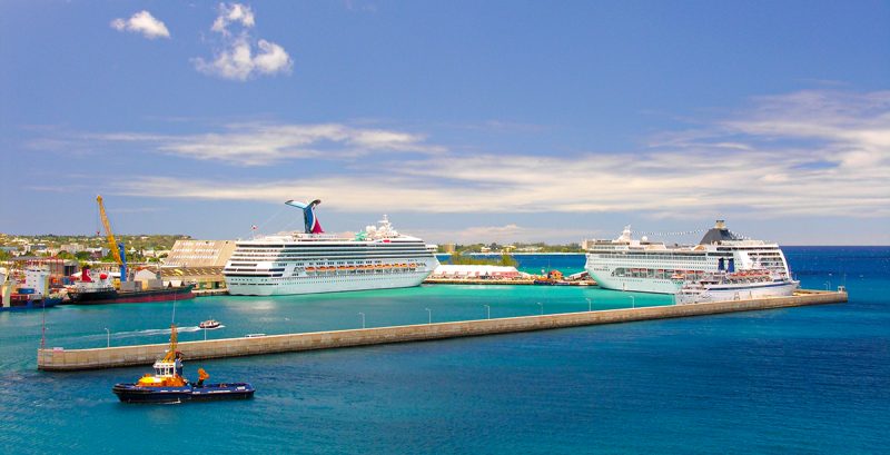 Bridgetown cruise port in Barbados