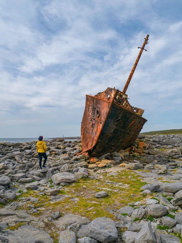 Plassey shipwreck on Inis Oirr, Aran Islands, Ireland