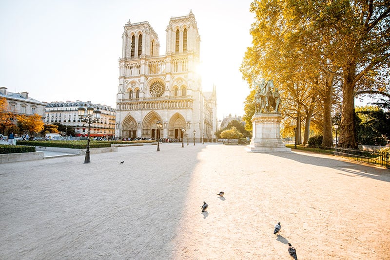 Notre-Dame de Paris Cathedral in Paris, France before the fire