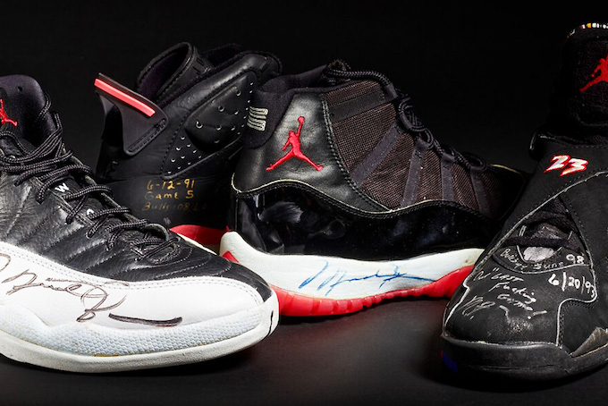 Michael Jordan Championship Clinching Game Worn Air Jordan Sneakers 2