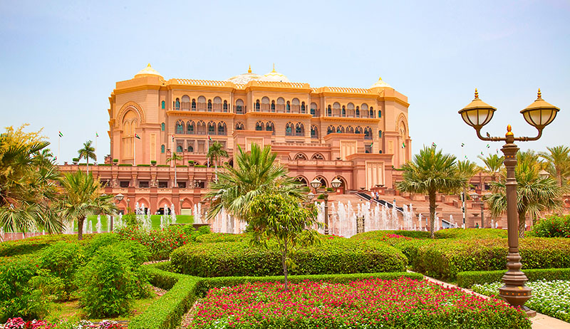 The Emirates Palace in Abu Dhabi