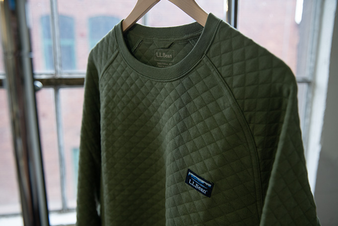 LL Bean Quilted Sweatshirt Crewneck F 2 24 3