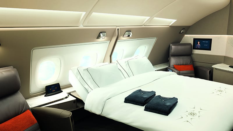 One of the new Singapore Airlines new suites