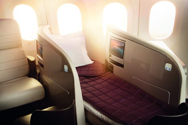 Air New Zealand Business Premier lie-flat seat