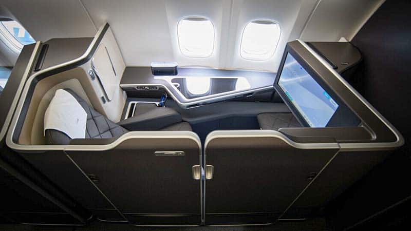 A British Airways first class suite