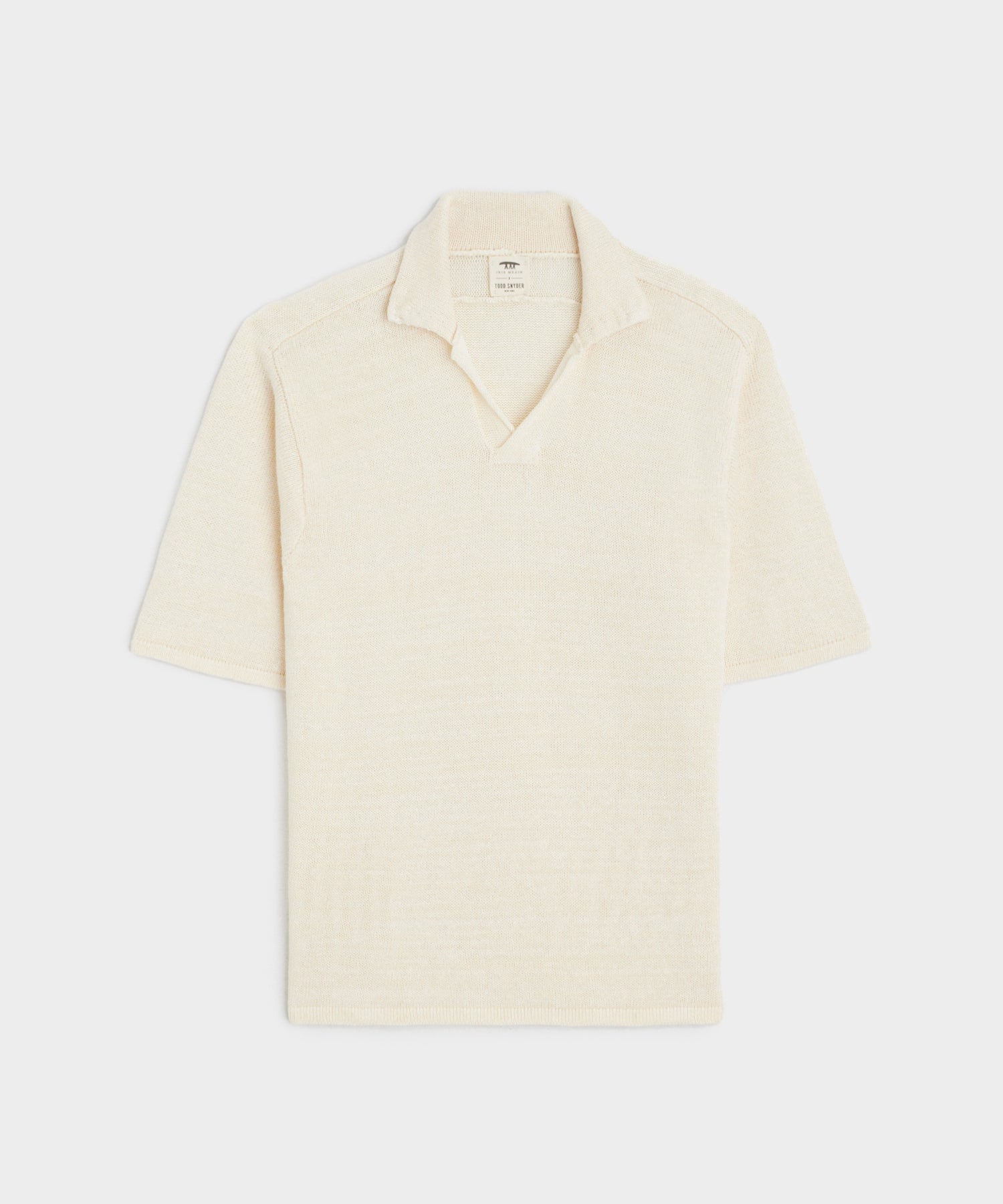 Men's linen relaxed polo shirt