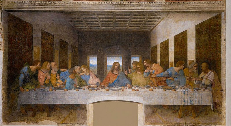 The Last Supper by Leonardo da Vinci, via Wikimedia Commons