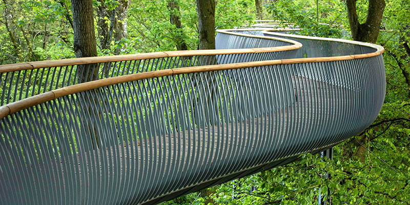 The Viper treetop walkway at The Newt in Somerset