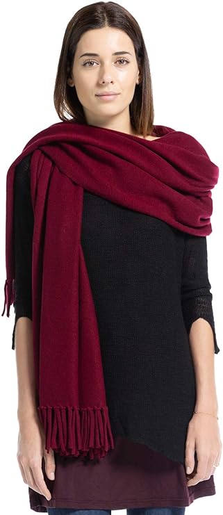 Cashmere knit shawl wrap