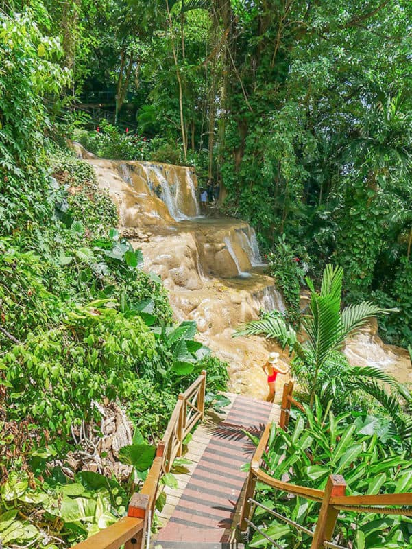 Konoko Waterfalls in Jamaica - top 10 Caribbean islands for a family trip