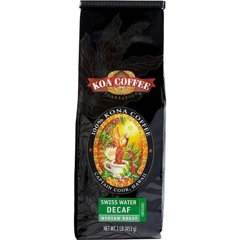 Swiss Water Decaf Kona coffee from Hawaii