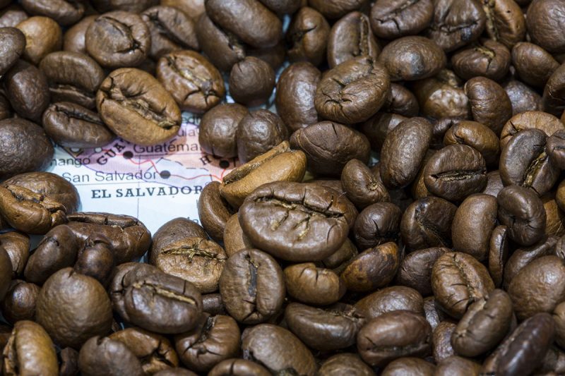 El Salvador roasted coffee beans
