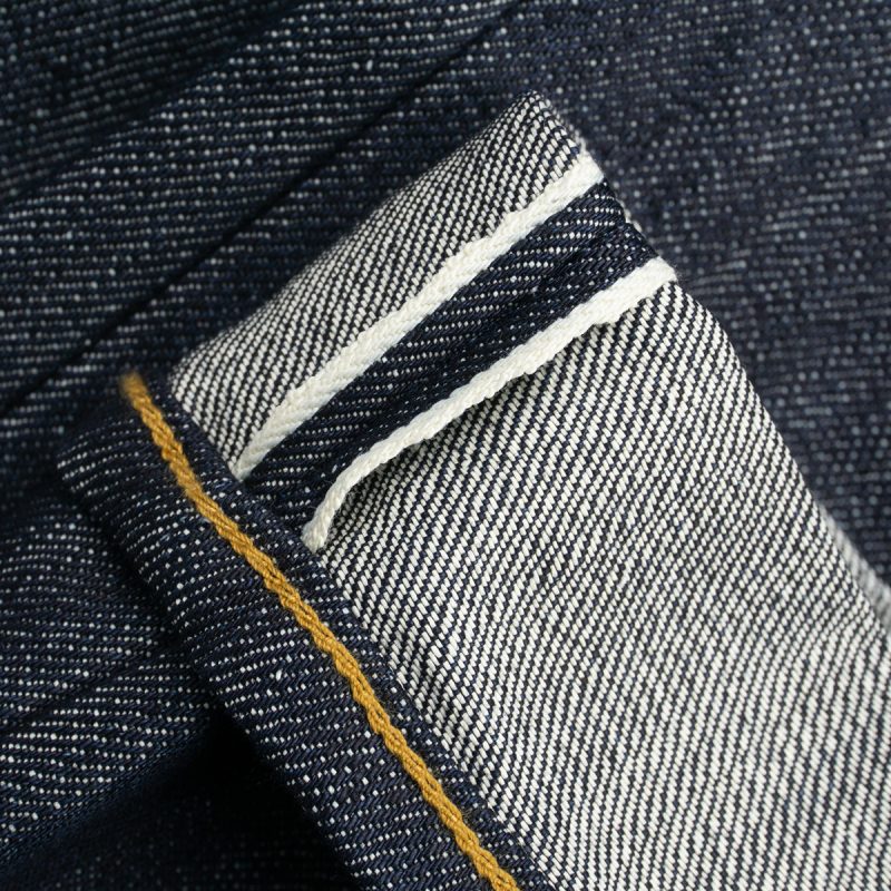 Raw denim japanese jeans lapel with white selvedge