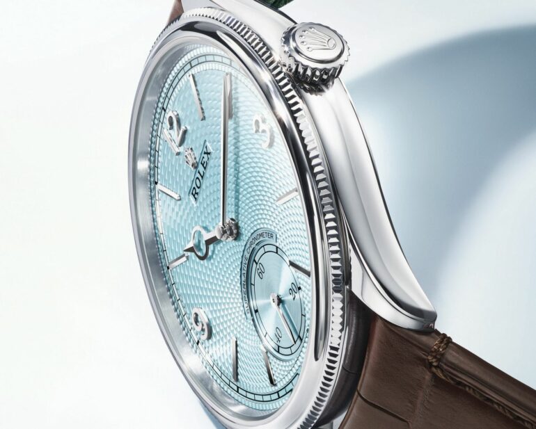 Rolex превзошел сам себя, выпустив новые часы Perpetual 1908 в платиновом корпусе с потрясающим циферблатом Ice-Blue Guilloche.