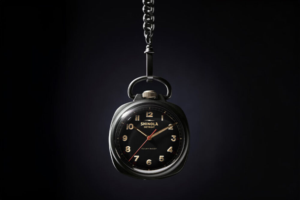 Shinola The Elijah McCoy Mechanic Pocket Watch 45mm 1